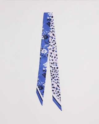 Dutch Floral Polka-Dot Skinny Scarf click to view larger image.