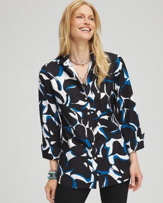 No Iron™ Abstract Print Shirt