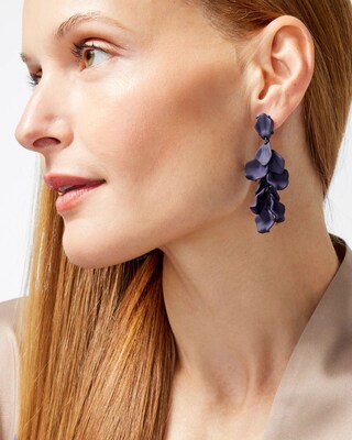 Purple Cluster Earrings