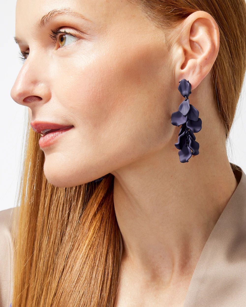 Purple Cluster Earrings
