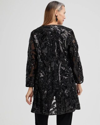 Travelers Collection Floral Sequin Jacket