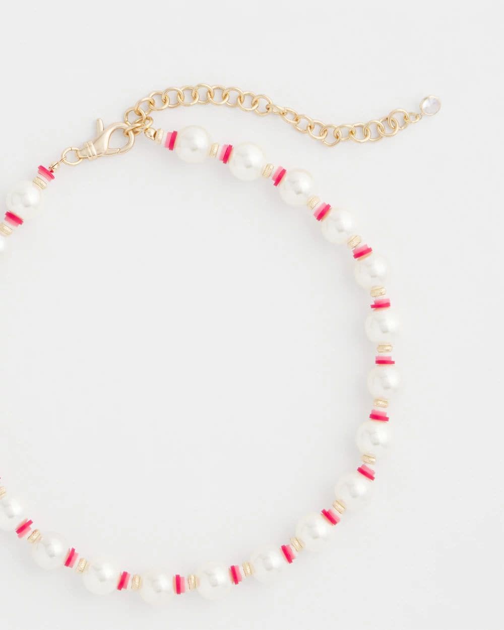 Short Pearl Pink Necklace