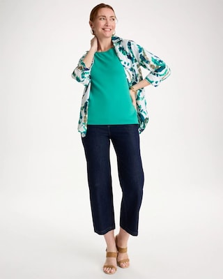 Pima Elbow Sleeve Tee click to view larger image.