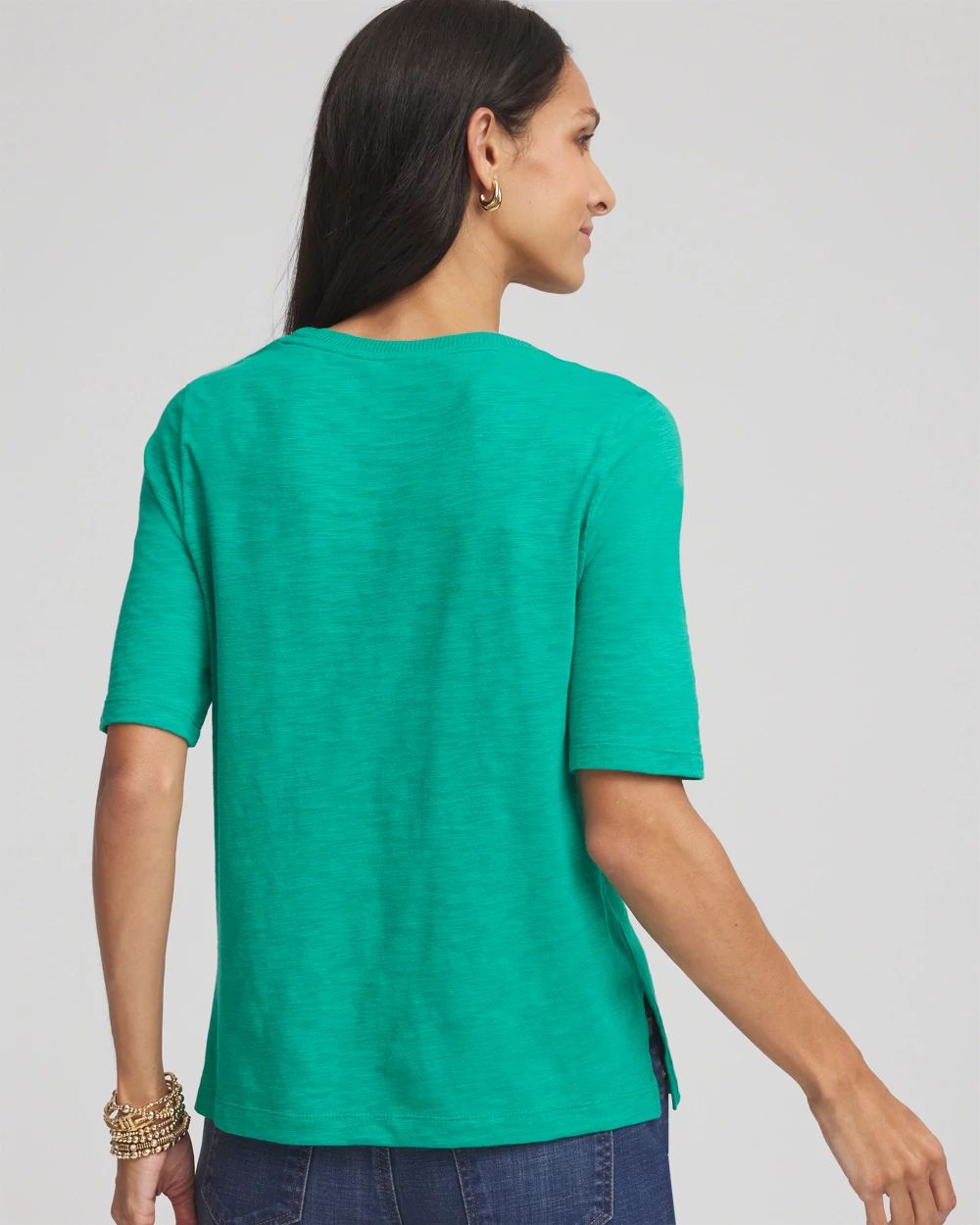 Slub Elbow-Sleeve Tee