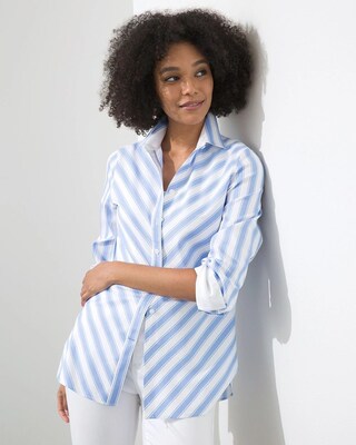 No-Iron Stretch Cool Stripe Shirt