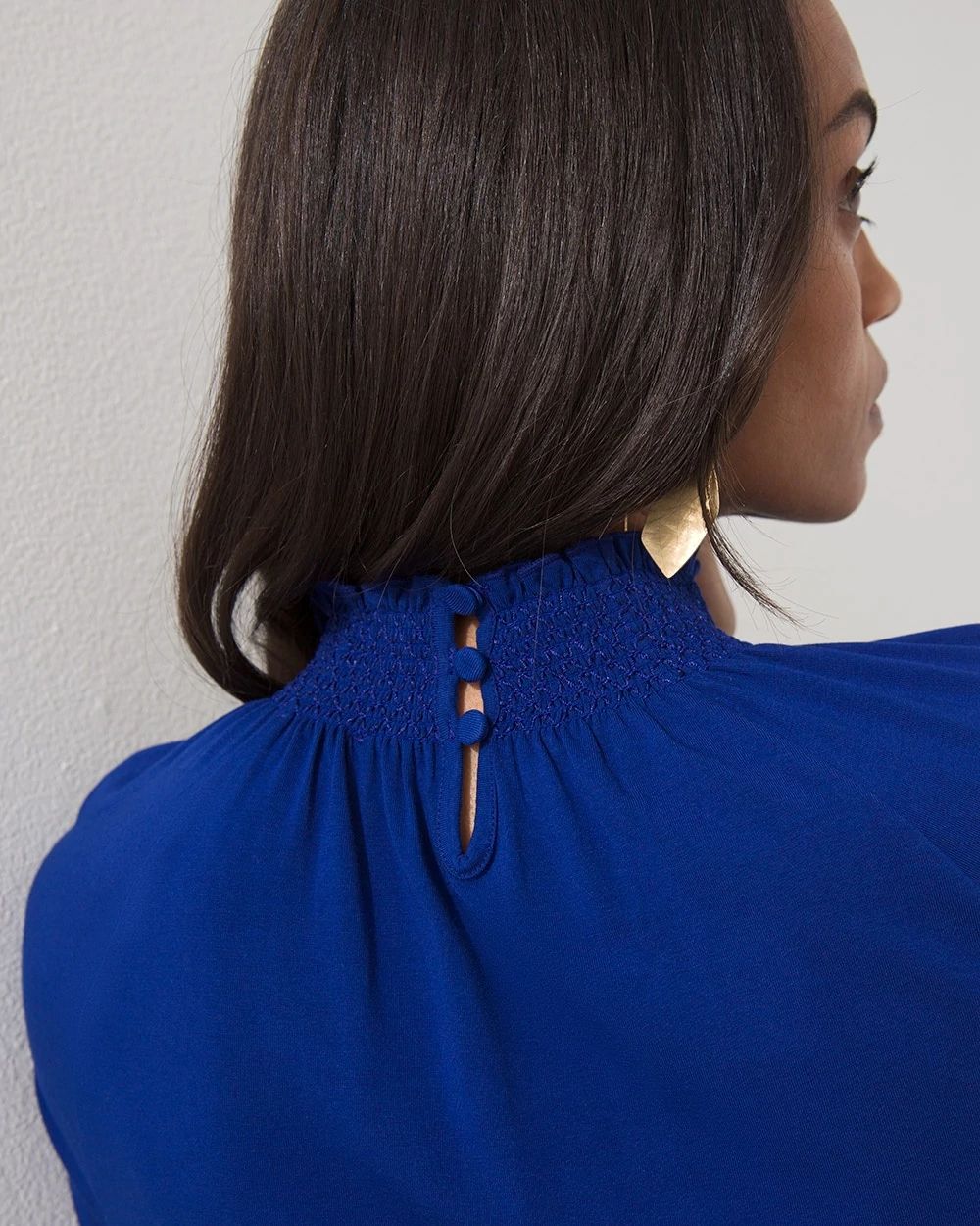 Touch of Cool Gathered Neck Top