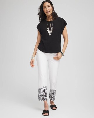 Slub Keyhole Neck Tee