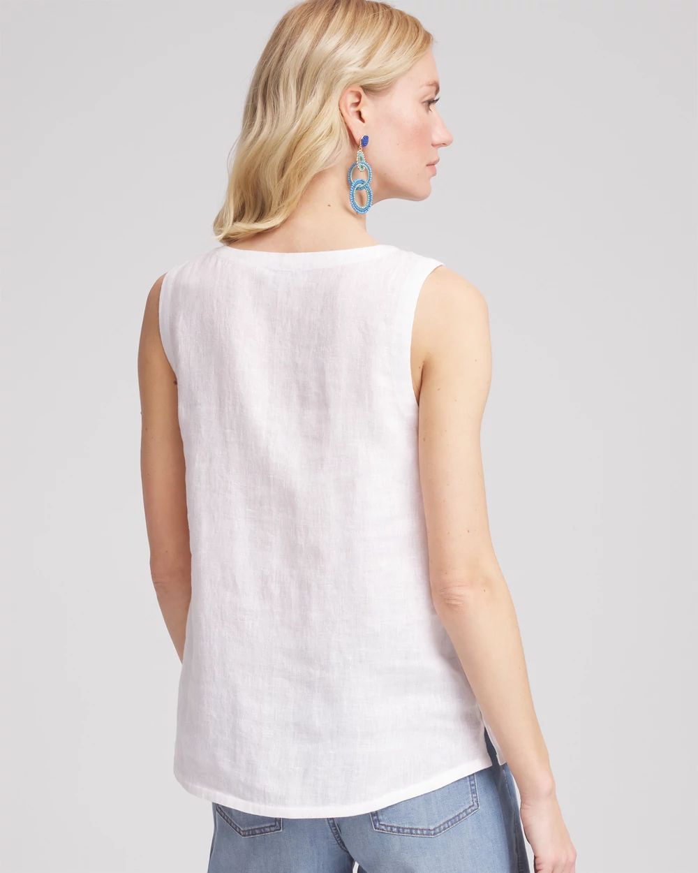 Sleeveless Linen Tank Top