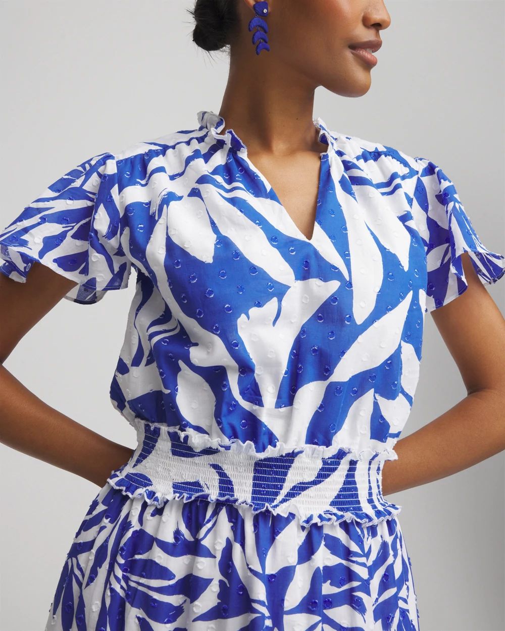 Flutter Sleeved Maxi Dress click to view larger image.