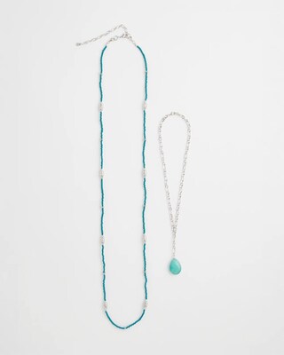 Convertible Beaded Pendant Necklace click to view larger image.