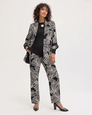 Ginkgo Crepe Tapered Ankle Pants