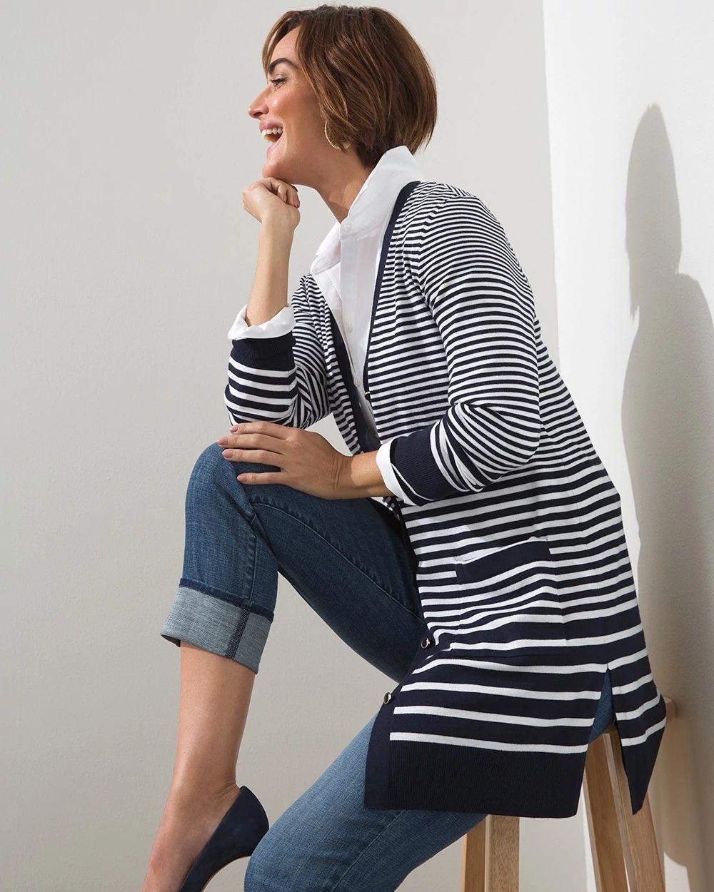 Faded Stripe Cardigan