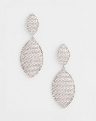 No Droop™ Pavé Navette Drop Earrings click to view larger image.