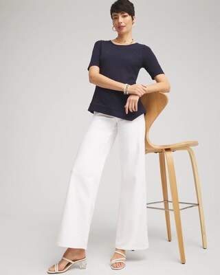 Asymmetrical Elbow Sleeve Tee click to view larger image.