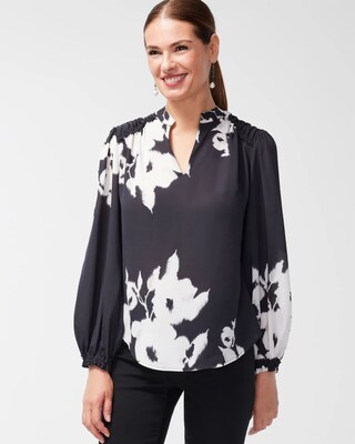Floral Pintuck Shirt