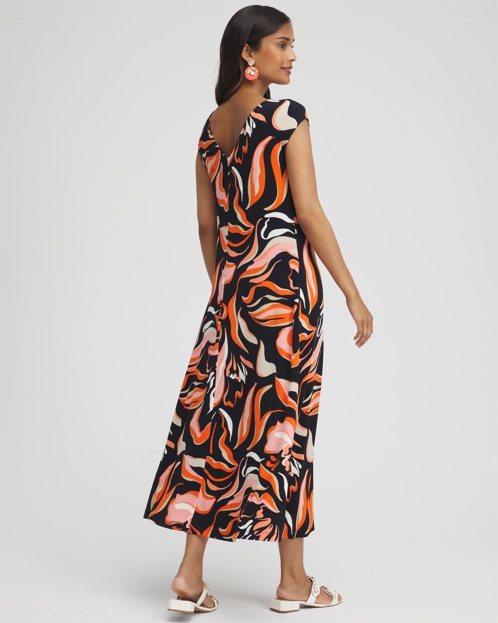 Travelers™ Floral V-Back Maxi Dress click to view larger image.