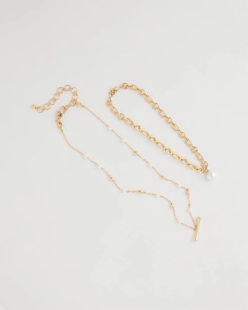 Toggle Bar Pearl Pendant Necklace