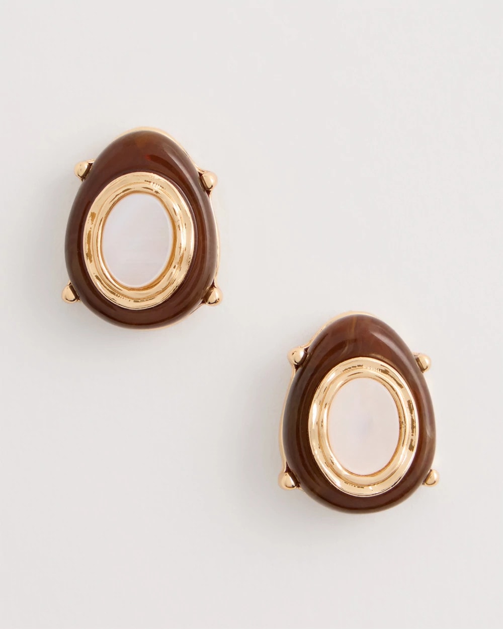 Genuine River Shell Stud Earrings