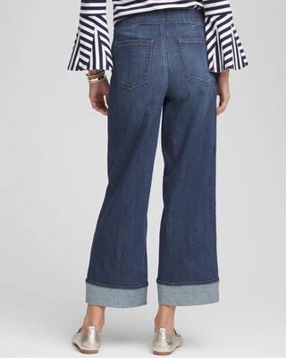 Pull-On Cuffed Jeans click to view larger image.