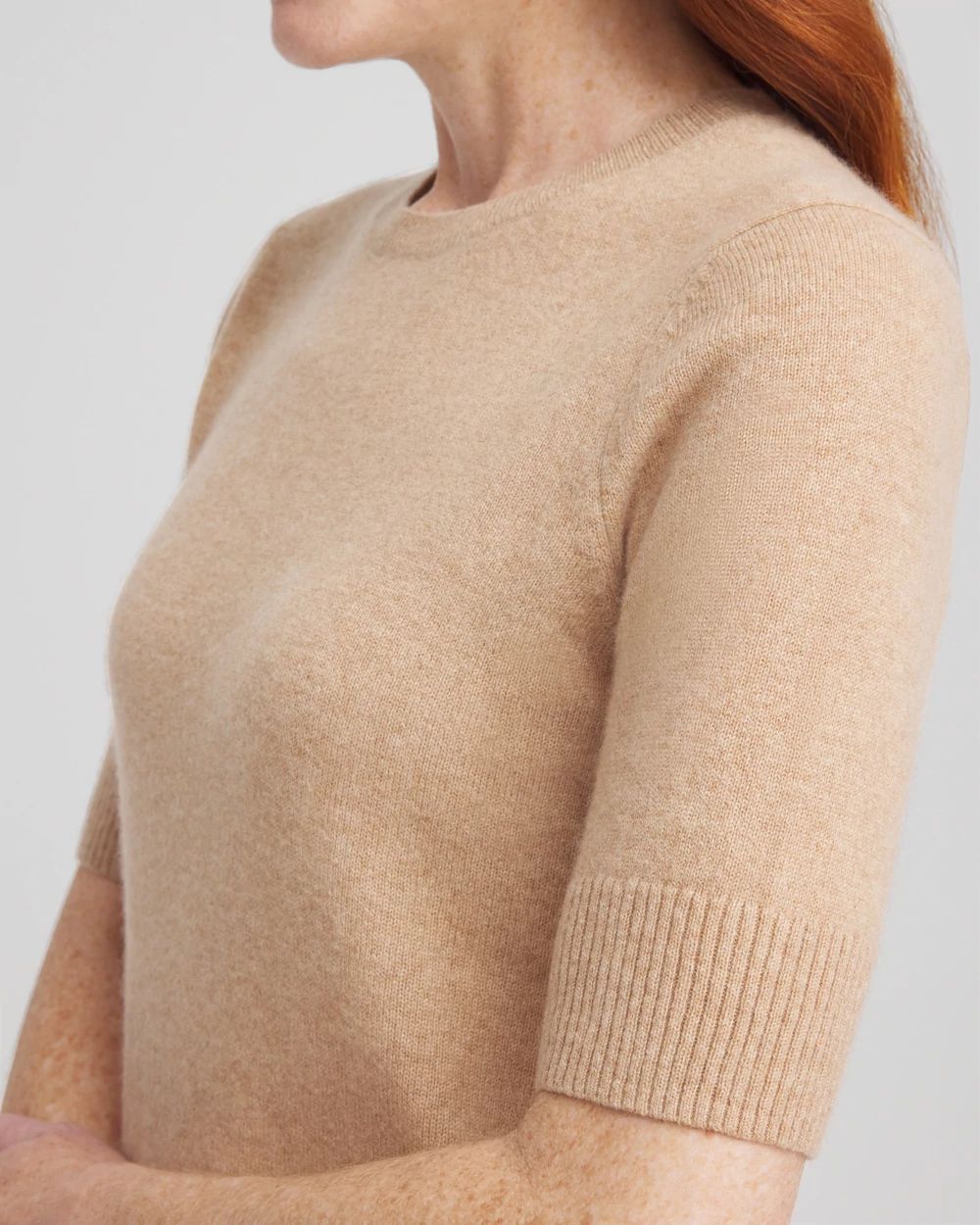 Cashmere Short Sleeve Sweater click to view larger image.