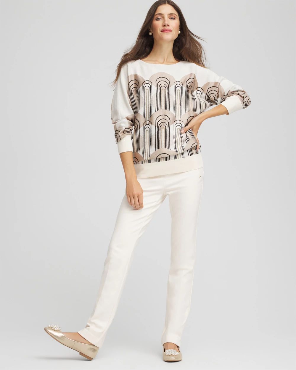 Art Deco Dolman Pullover Sweater click to view larger image.