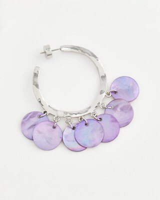 Purple Pearlescent Oyster Earrings click to view larger image.