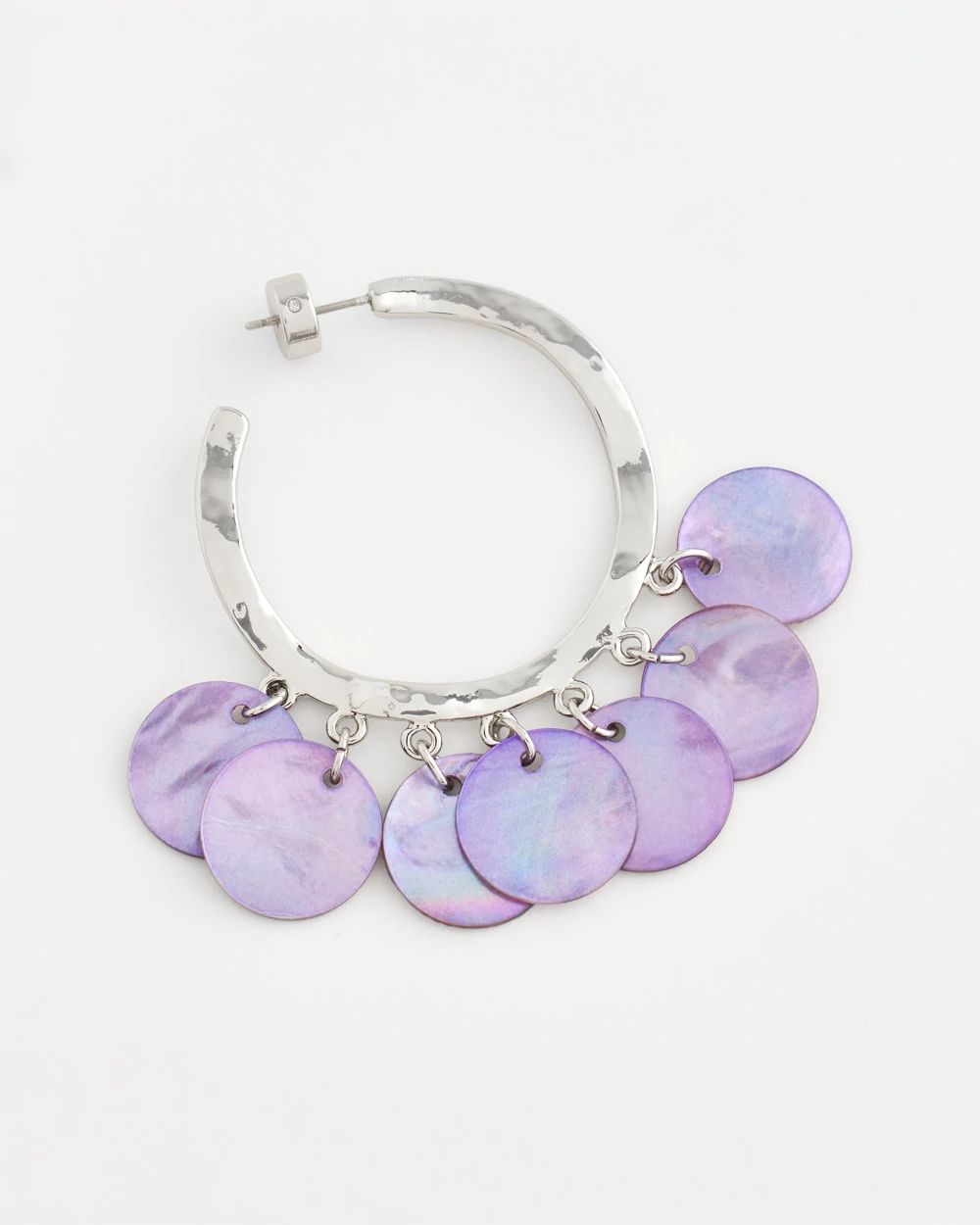 Purple Pearlescent Oyster Earrings