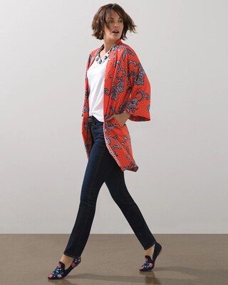 3/4 Sleeve Crossover Slub Tee