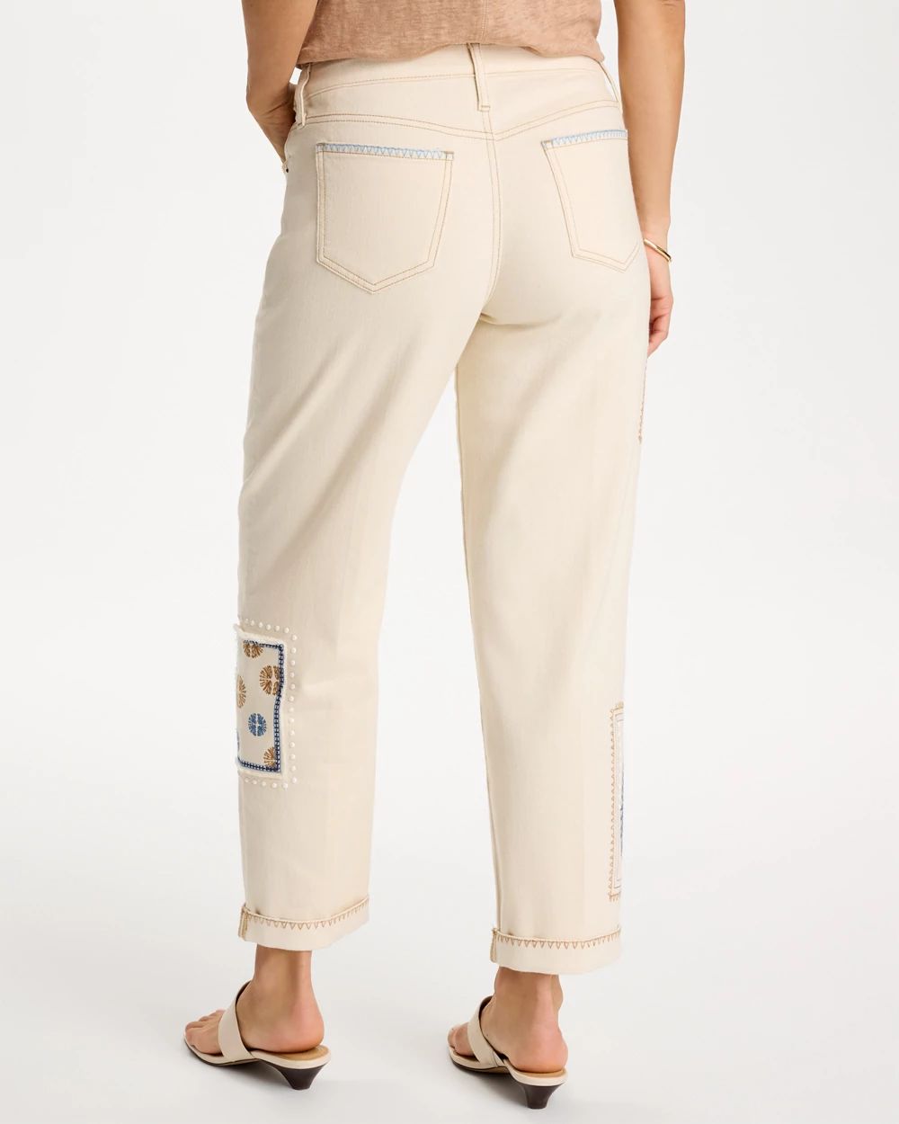 Patchwork Relaxed Boyfriend Jean click to view larger image.
