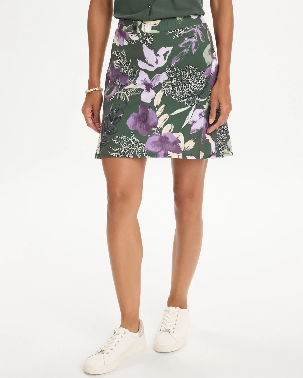 Zenergy® UPF Pleated Printed Skort