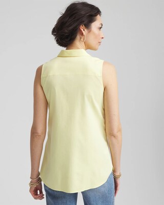 No Iron™ Sleeveless Sateen Shirt click to view larger image.