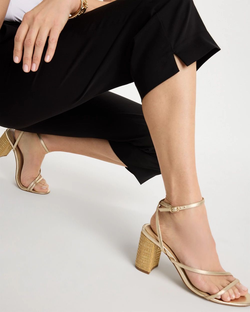 Emme Sateen Straight Capri Pants click to view larger image.