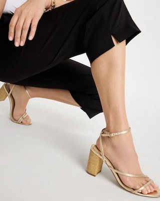 Emme Sateen Straight Capri Pants click to view larger image.