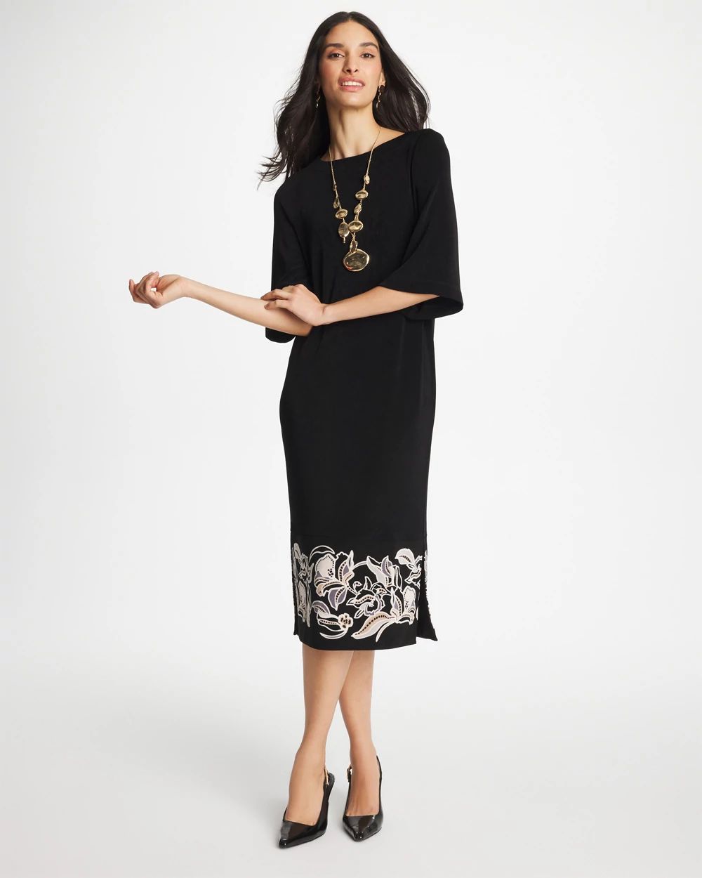 Travelers™ Border Kimono Sleeve Dress