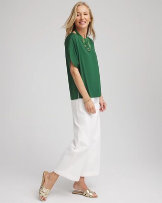 Jersey & Satin Dolman Tee click to view larger image.
