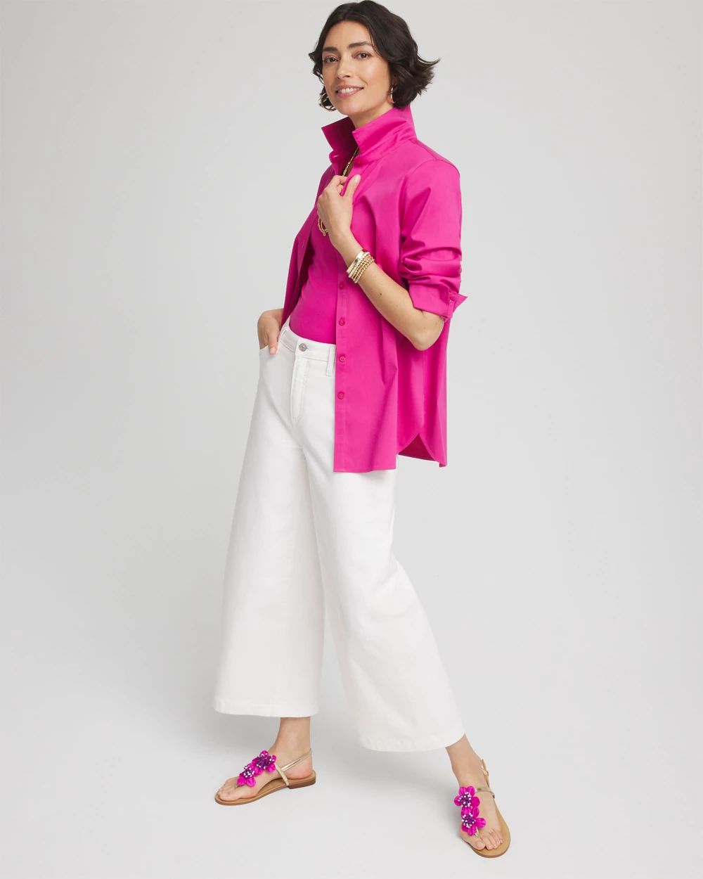 No Iron™ 3/4 Sleeve Stretch Shirt