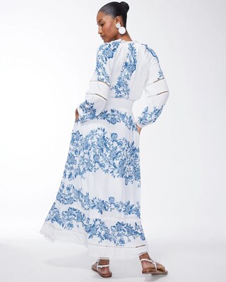 Floral Blouson Maxi Dress
