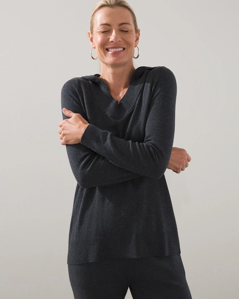 Zenergy Cotton-Cashmere Hooded Tunic