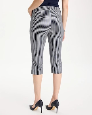 Emme Slim Striped Capri Pants click to view larger image.