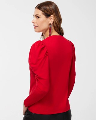 Touch of Cool Ruched Sleeve Top