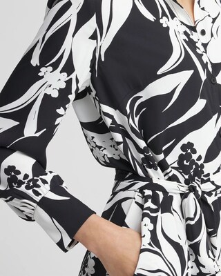 Foliage Maxi Shirt Dress