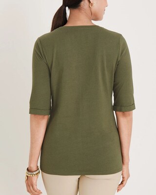 Laser-Cut Leaf-Print Tee