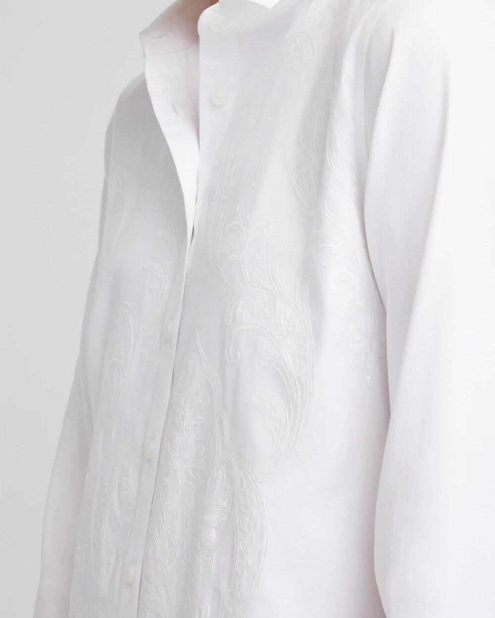 No Iron™ Embroidered Sateen Stretch Tunic