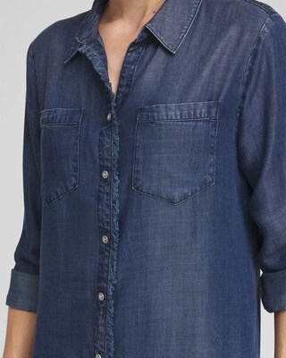 Tencel Fray Shirt Dress