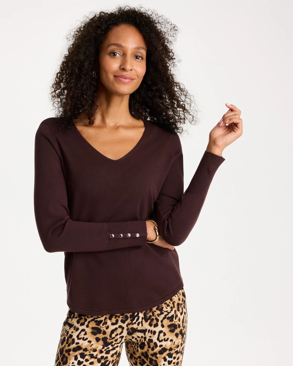 Ella V-Neck Pullover Sweater