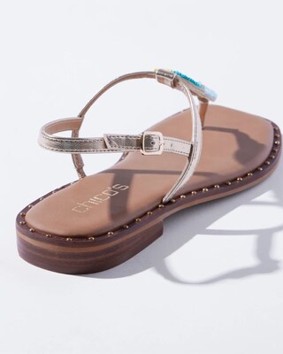 Beaded Parrot Thong Sandals