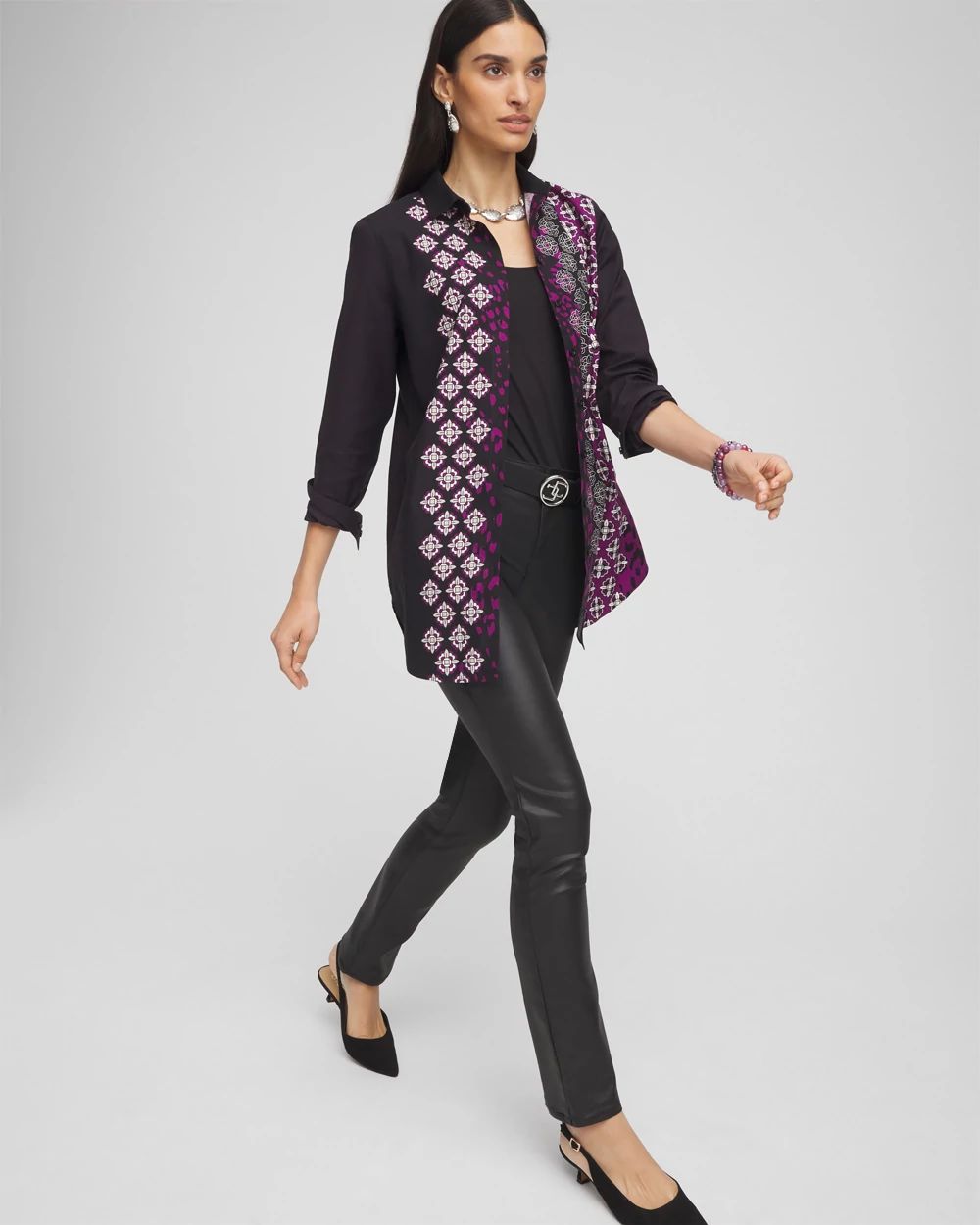 No Iron™ Medallion Stretch Tunic click to view larger image.