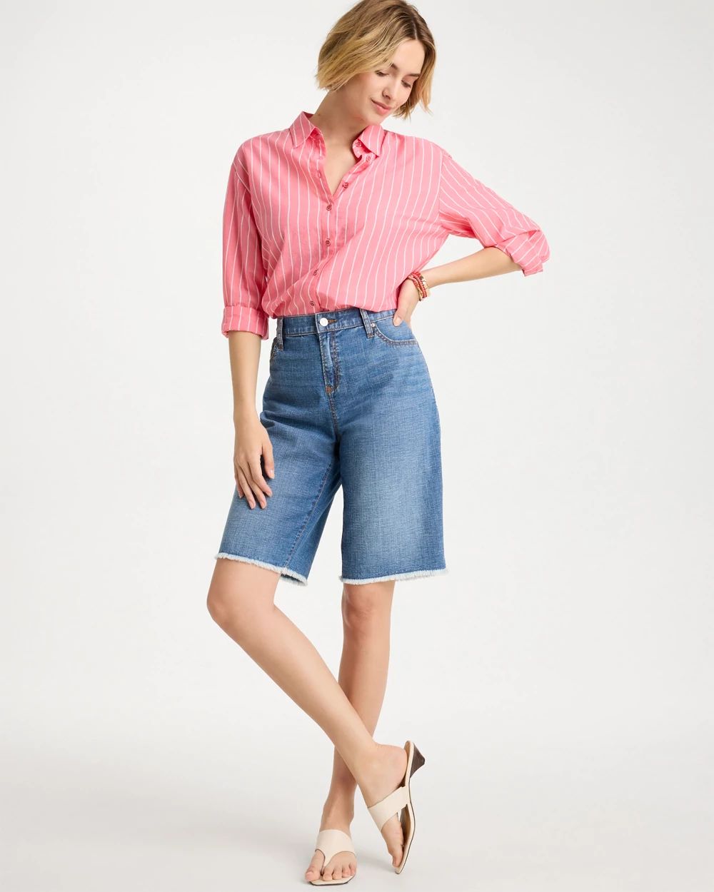 Boyfriend Frayed Jean Shorts