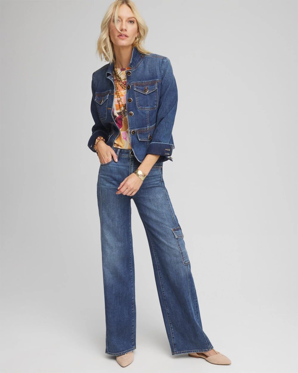 Peplum Jean Jacket