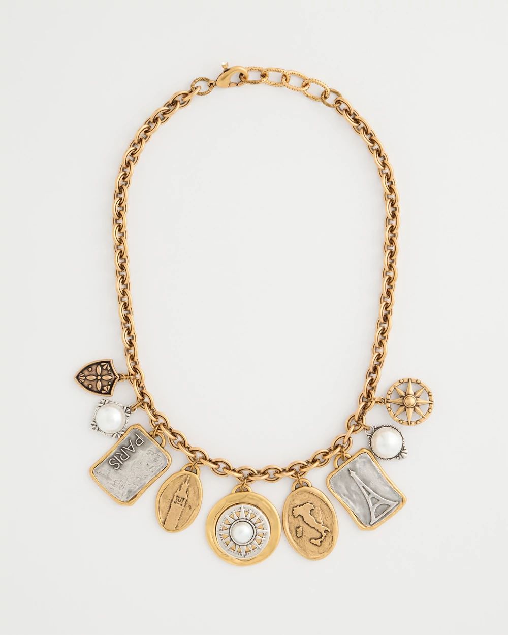 Chico's Originals Travel The World Charm Necklace